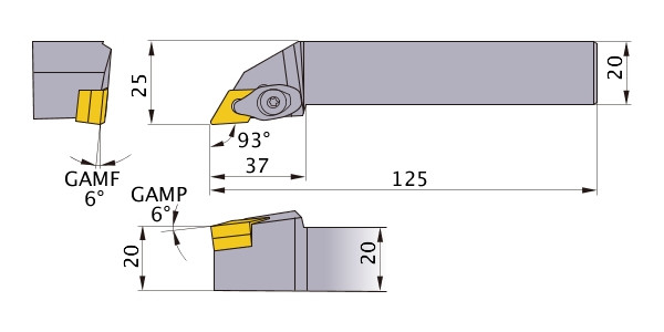 Mitsubishi beitelhouder DDJNR2020K15